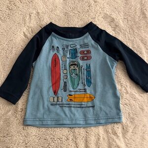 Patagonia Infant Graphic Tee - Black and Gray